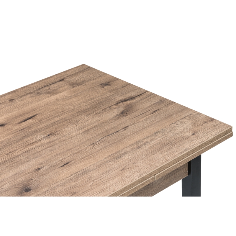 Стол Форли 90(150)х67х77 дуб велингтон / черный матовый