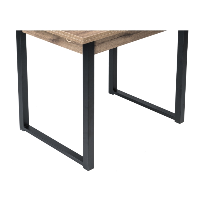 Стол Форли 90(150)х67х77 дуб велингтон / черный матовый