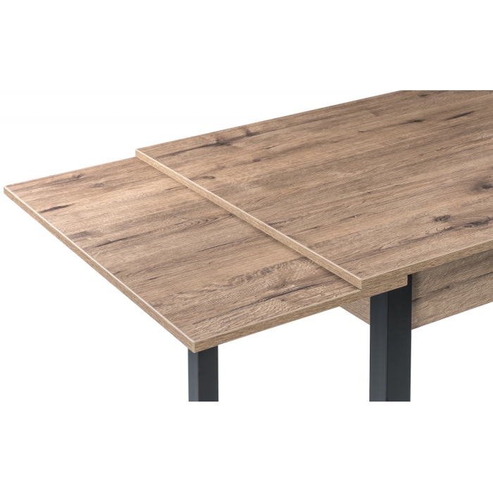 Стол Форли 90(150)х67х77 дуб велингтон / черный матовый