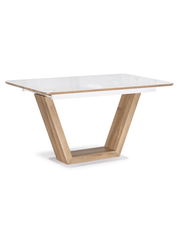 Стол Иматра 140(180)х80х75 белый / дуб вотан