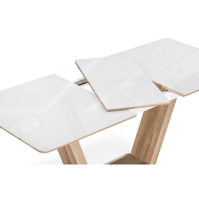 Стол Иматра 140(180)х80х75 белый / дуб вотан