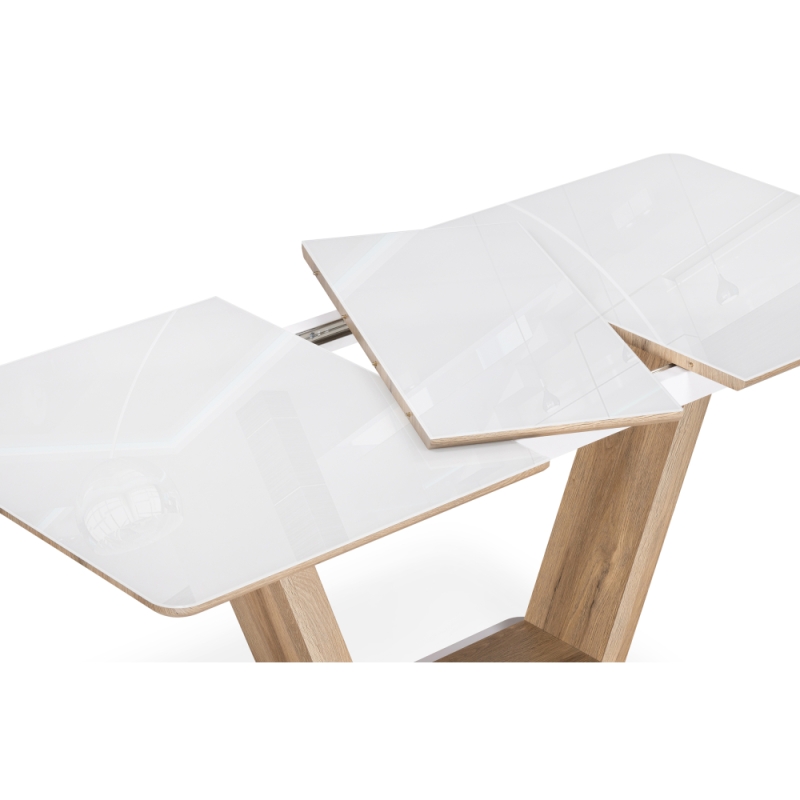 Стол Иматра 140(180)х80х75 белый / дуб вотан