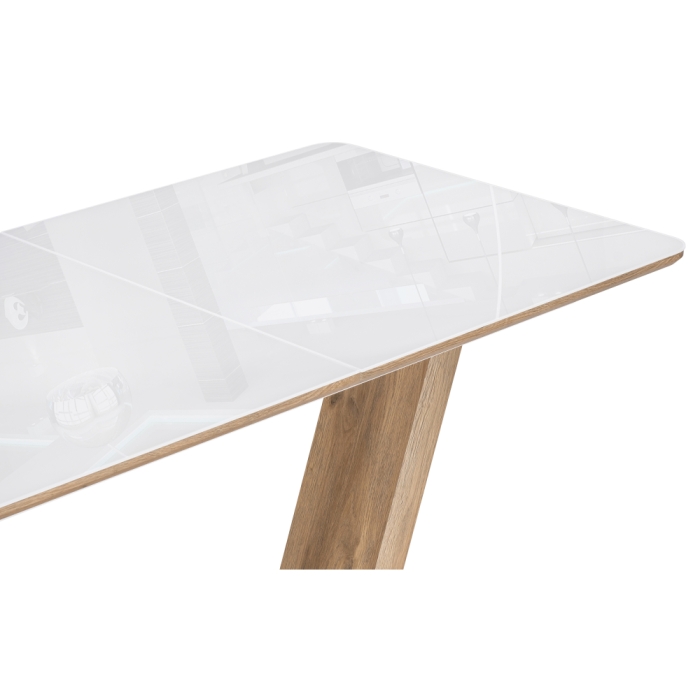 Стол Иматра 140(180)х80х75 белый / дуб вотан