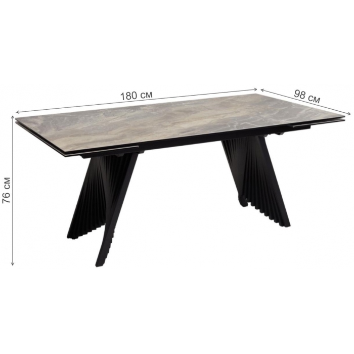 Стол Ivar Marbles KL-80 серый мрамор