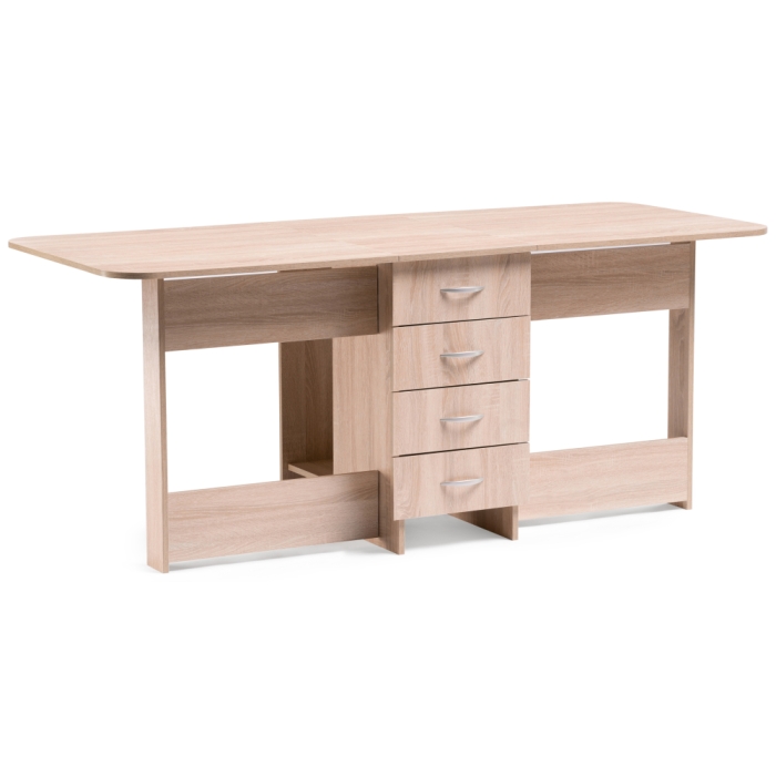 Стол-книжка Глория 606 М 182,2х78х75 с ящиками дуб сонома