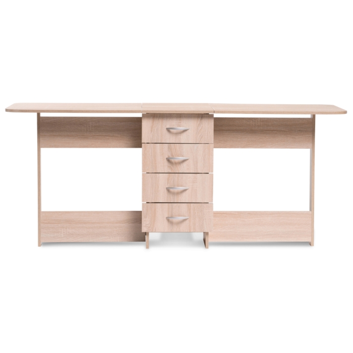 Стол-книжка Глория 606 М 182,2х78х75 с ящиками дуб сонома