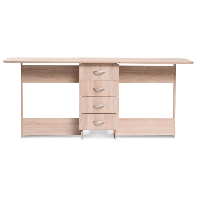 Стол-книжка Глория 606 М 182,2х78х75 с ящиками дуб сонома