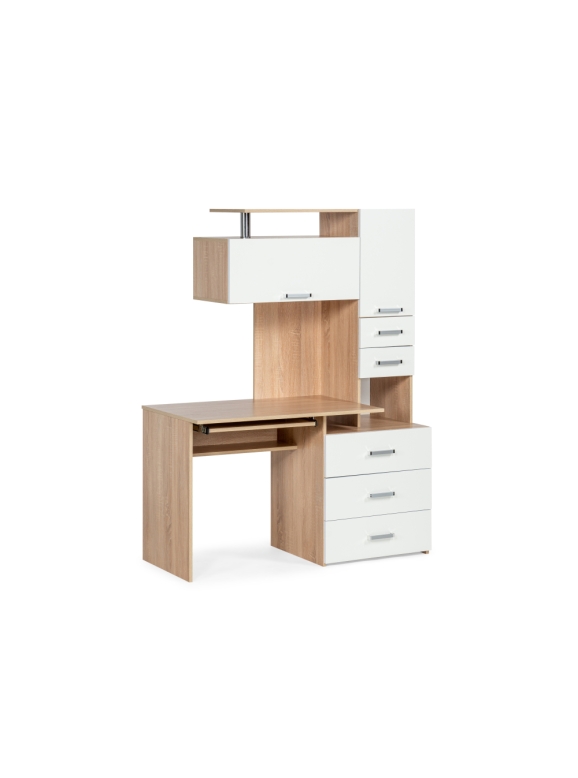 Стол компьютерный Джаз-17 левый 130х60х166,8 дуб сонома