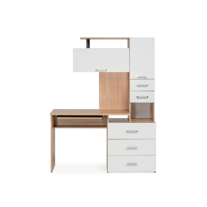 Стол компьютерный Джаз-17 левый 130х60х166,8 дуб сонома