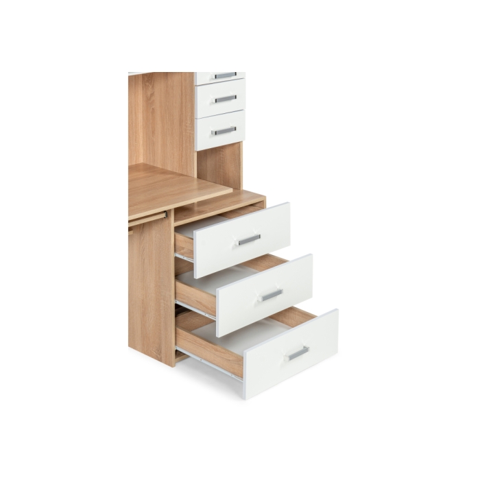 Стол компьютерный Джаз-17 левый 130х60х166,8 дуб сонома