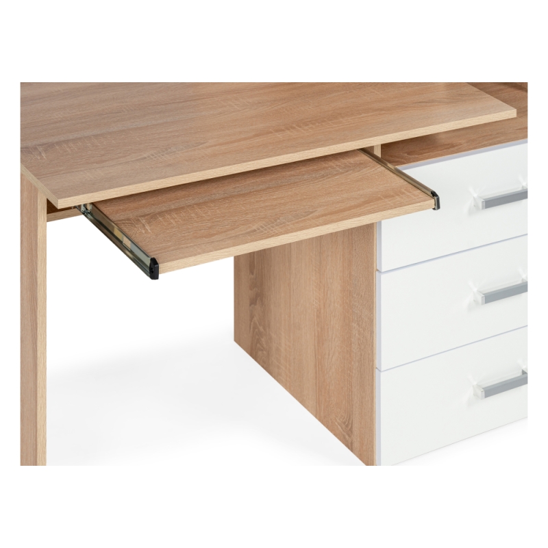 Стол компьютерный Джаз-17 левый 130х60х166,8 дуб сонома