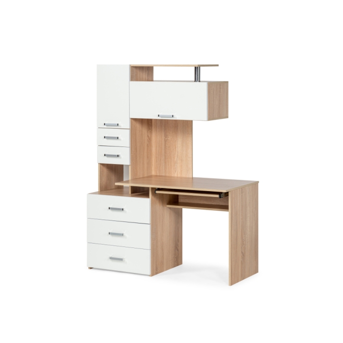 Стол компьютерный Джаз-17 правый 130х60х166,8 дуб сонома