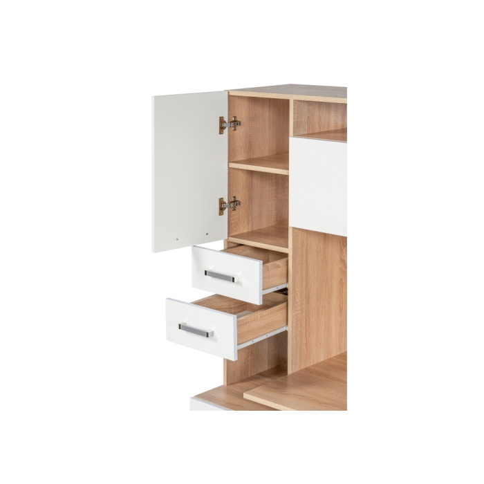 Стол компьютерный Джаз-17 правый 130х60х166,8 дуб сонома