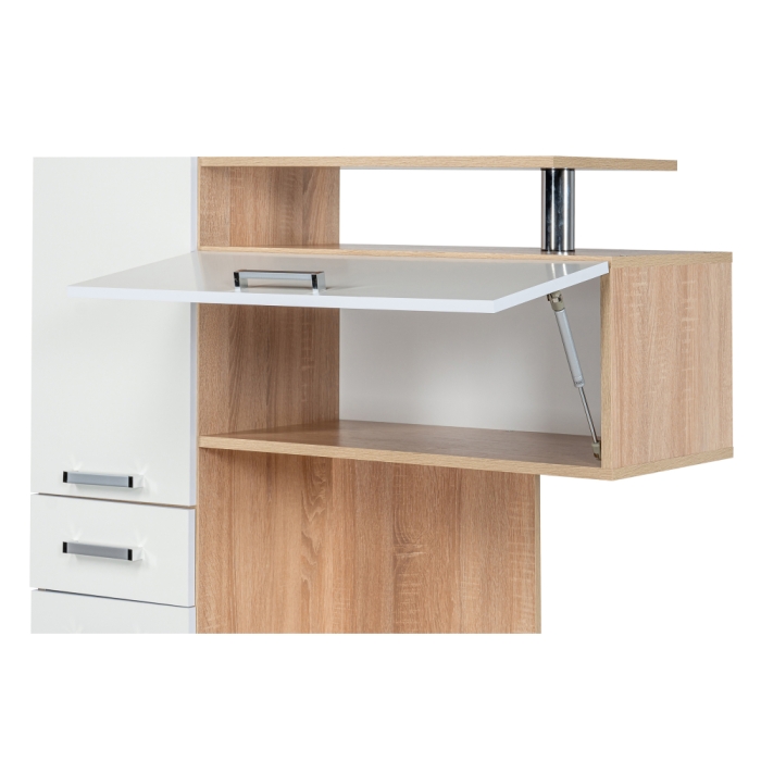 Стол компьютерный Джаз-17 правый 130х60х166,8 дуб сонома