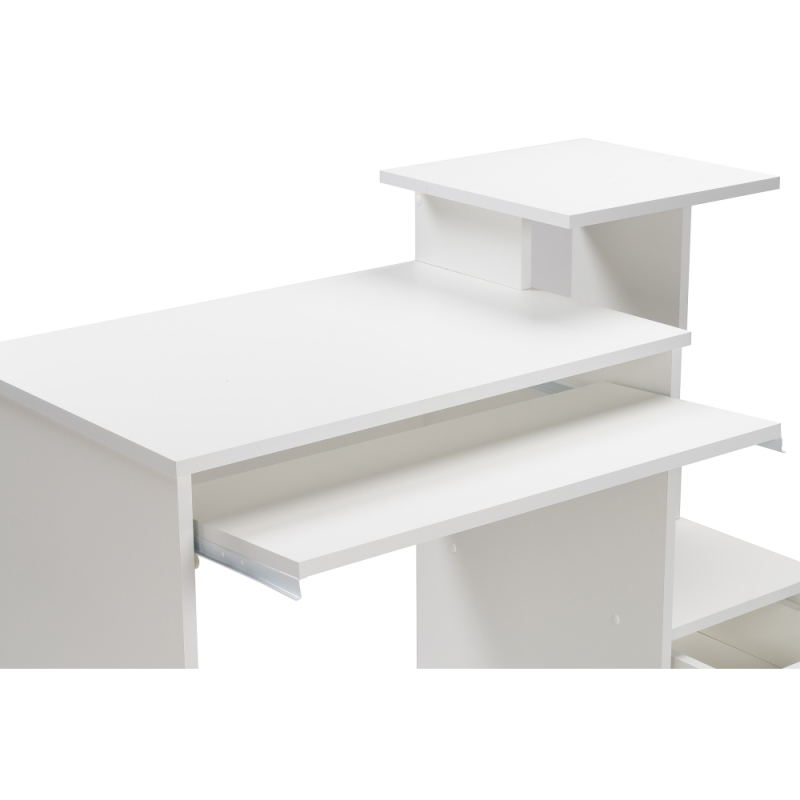 Стол компьютерный Джаз-24 99,6х49,4х86,4 правый белый