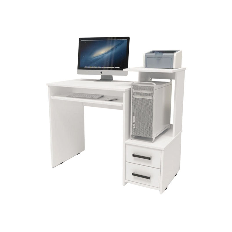 Стол компьютерный Джаз-24 99,6х49,4х86,4 правый белый