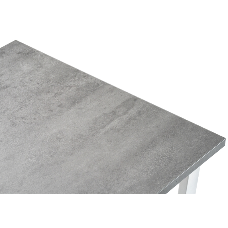 Стол Лота Лофт 120х74х75 25 мм белый матовый / бетон