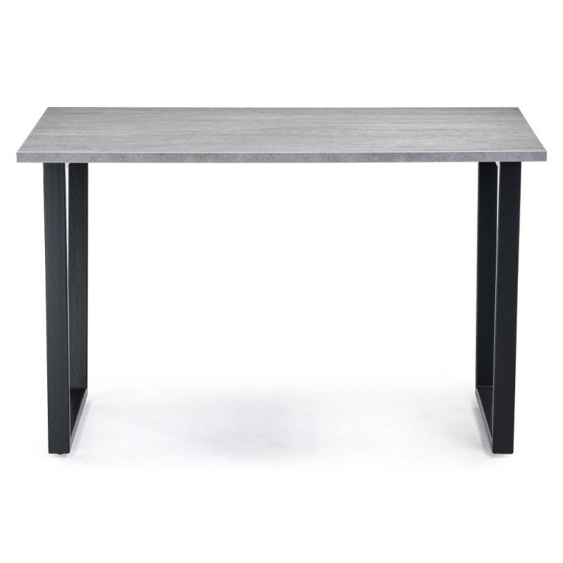 Стол Лота Лофт 120х74х75 25 мм черный матовый / бетон