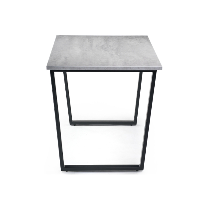 Стол Лота Лофт 120х74х75 25 мм черный матовый / бетон
