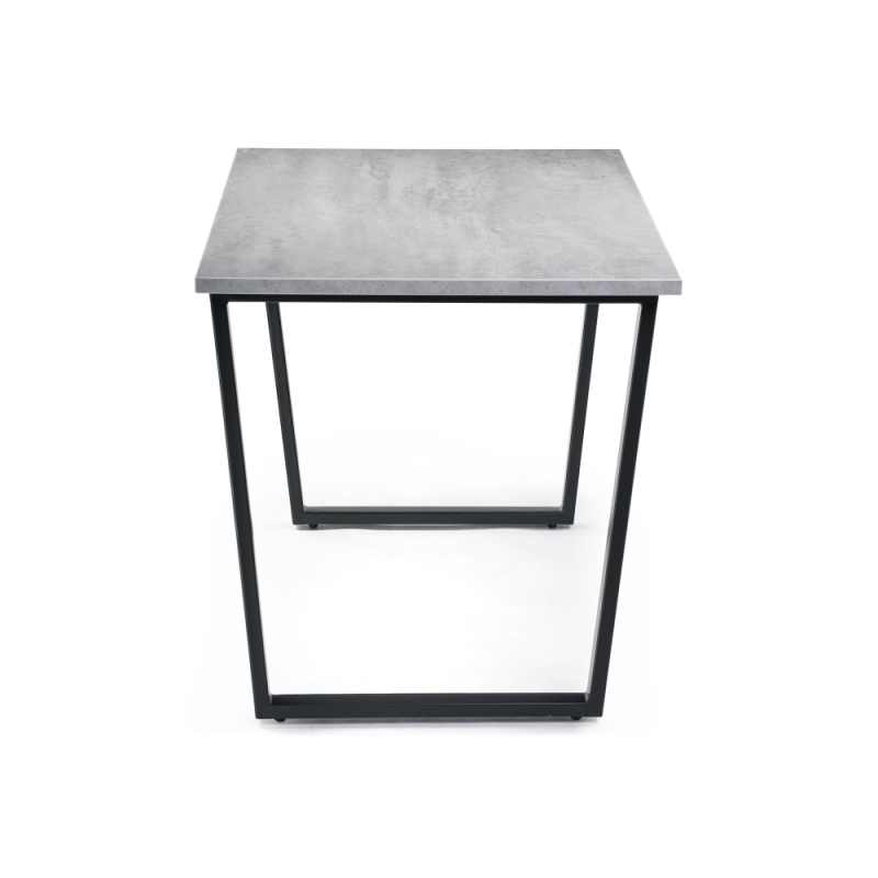 Стол Лота Лофт 120х74х75 25 мм черный матовый / бетон