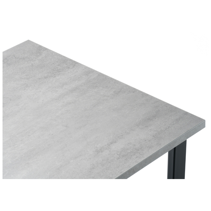 Стол Лота Лофт 120х74х75 25 мм черный матовый / бетон