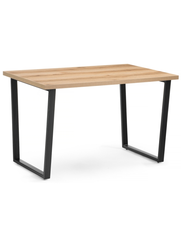 Стол Лота Лофт 120х74х75 25 мм дуб делано светлый / матовый черный