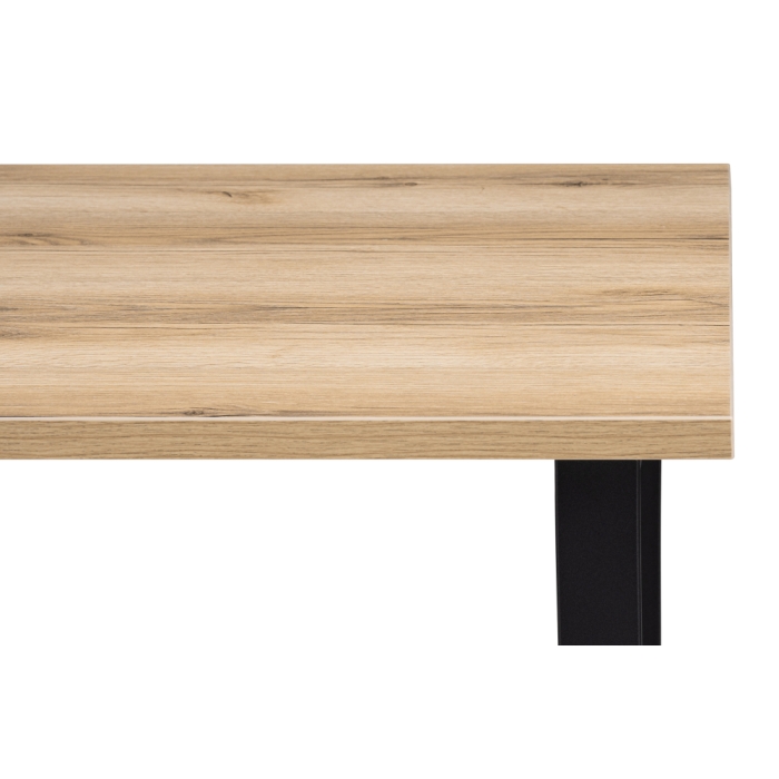 Стол Лота Лофт 120х74х75 25 мм дуб делано светлый / матовый черный