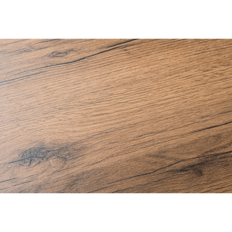 Стол Лота Лофт 140х80х75 25 мм дуб делано темный / матовый черный