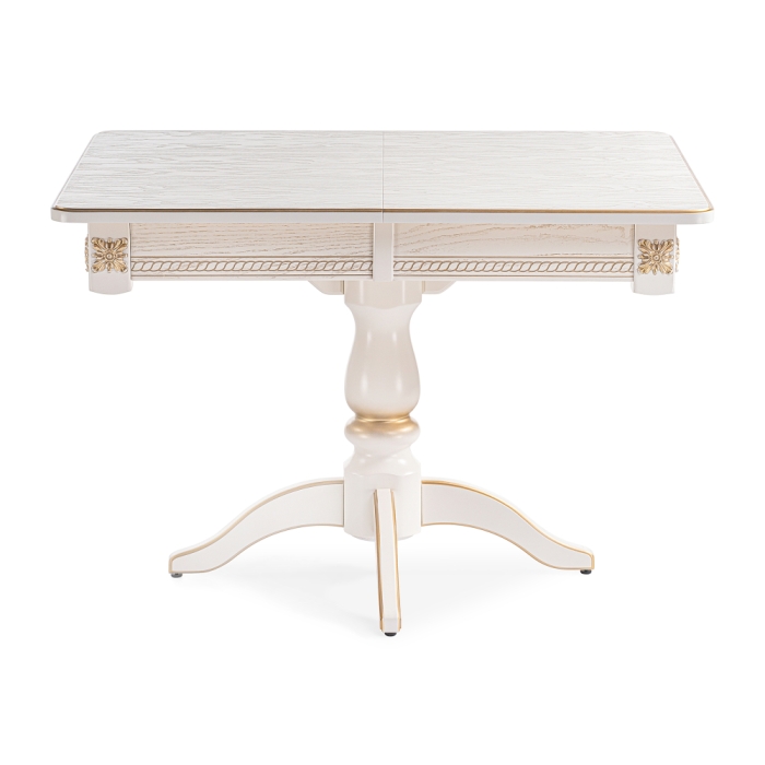 Стол Матис 110(150)х90х76 молочный / золото