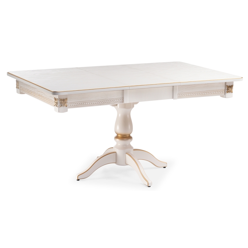 Стол Матис 110(150)х90х76 молочный / золото