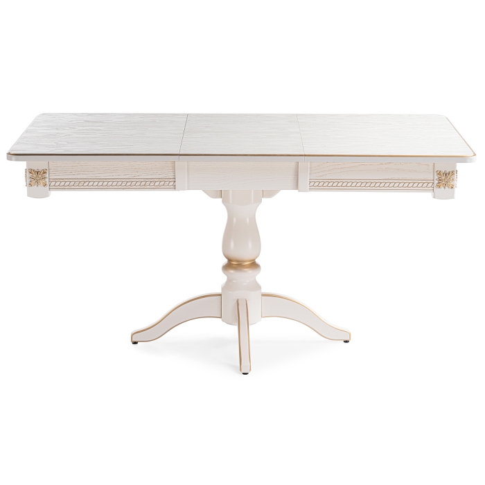 Стол Матис 110(150)х90х76 молочный / золото