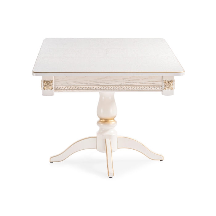 Стол Матис 110(150)х90х76 молочный / золото