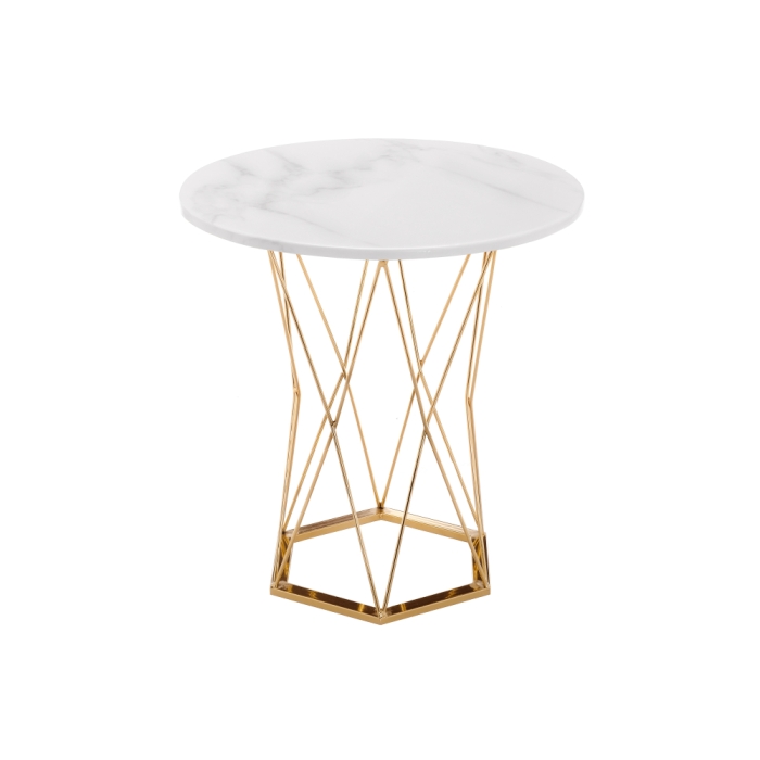 Стол Melan 60х70 white / gold