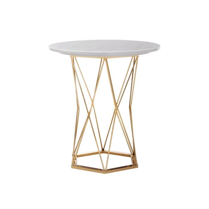 Стол Melan 60х70 white / gold