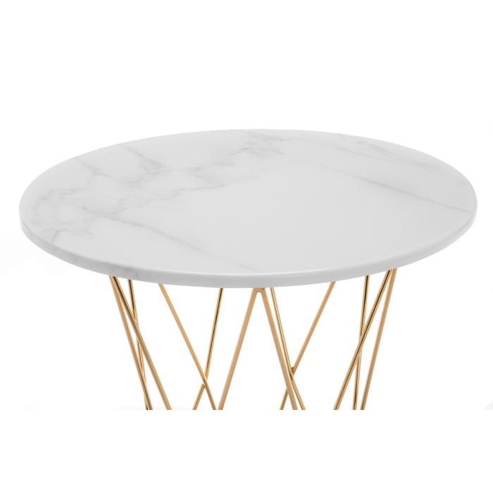 Стол Melan 60х70 white / gold