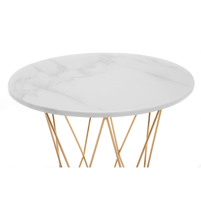 Стол Melan 60х70 white / gold