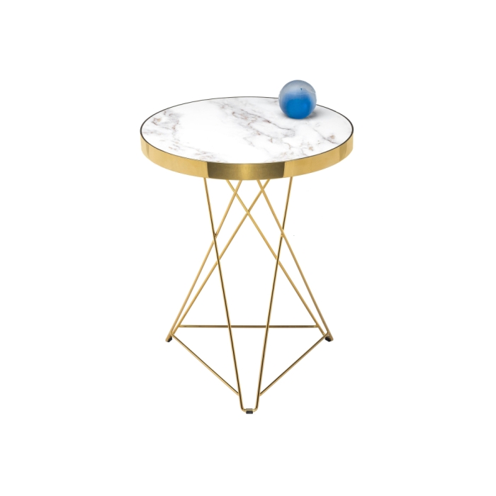 Стол Milena 60х76 white / gold