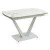 Стол на тумбе Alatri gloss statuario white sintered stone / white