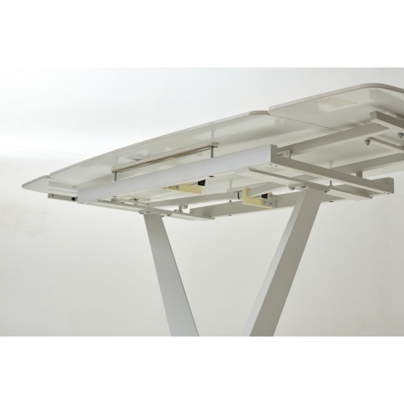 Стол на тумбе Alatri gloss statuario white sintered stone / white