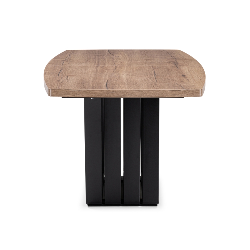 Стол на тумбе Эудес дуб галифакс табак / черный