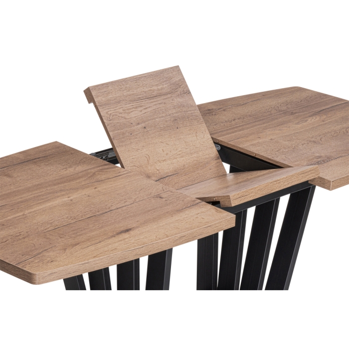 Стол на тумбе Эудес дуб галифакс табак / черный