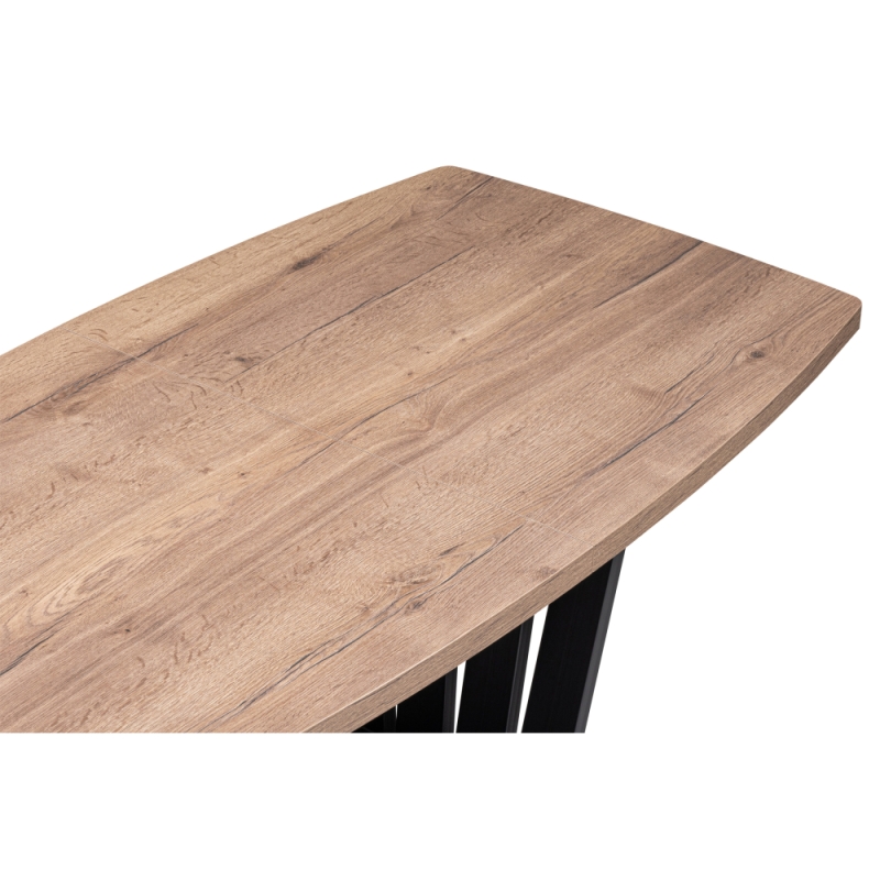 Стол на тумбе Эудес дуб галифакс табак / черный