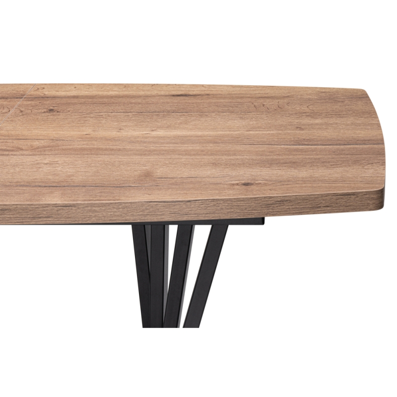 Стол на тумбе Эудес дуб галифакс табак / черный