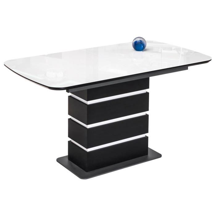 Стол на тумбе Фернан 140(180)х80х76 венге / белый