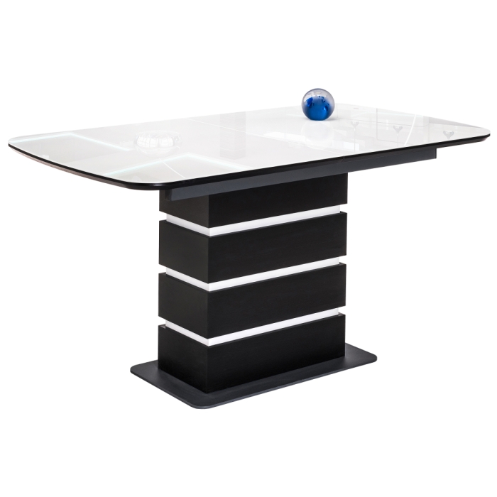 Стол на тумбе Фернан 140(180)х80х76 венге / белый