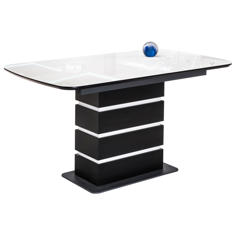 Стол на тумбе Фернан 140(180)х80х76 венге / белый