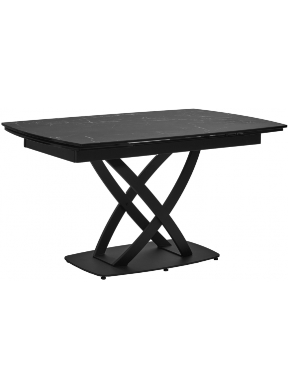 Стол на тумбе Foggia 140 KL-116 итальянская керамика черный мрамор матовый / черный