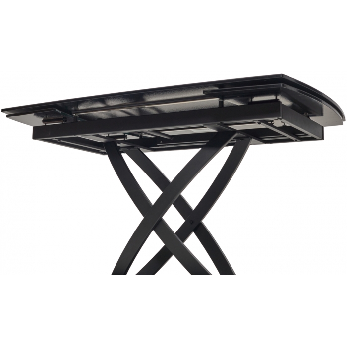 Стол на тумбе Foggia 140 KL-116 итальянская керамика черный мрамор матовый / черный