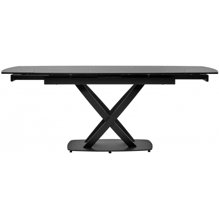 Стол на тумбе Foggia 140 KL-116 итальянская керамика черный мрамор матовый / черный