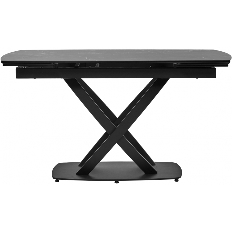 Стол на тумбе Foggia 140 KL-116 итальянская керамика черный мрамор матовый / черный